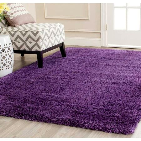 Modern Purple Geometric Rug